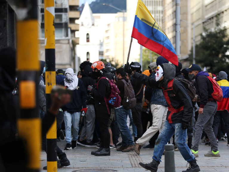 Imagen de las protestas del 21 de septiembre en Colombia. Foto: REUTERS/Luisa Gonzalez
