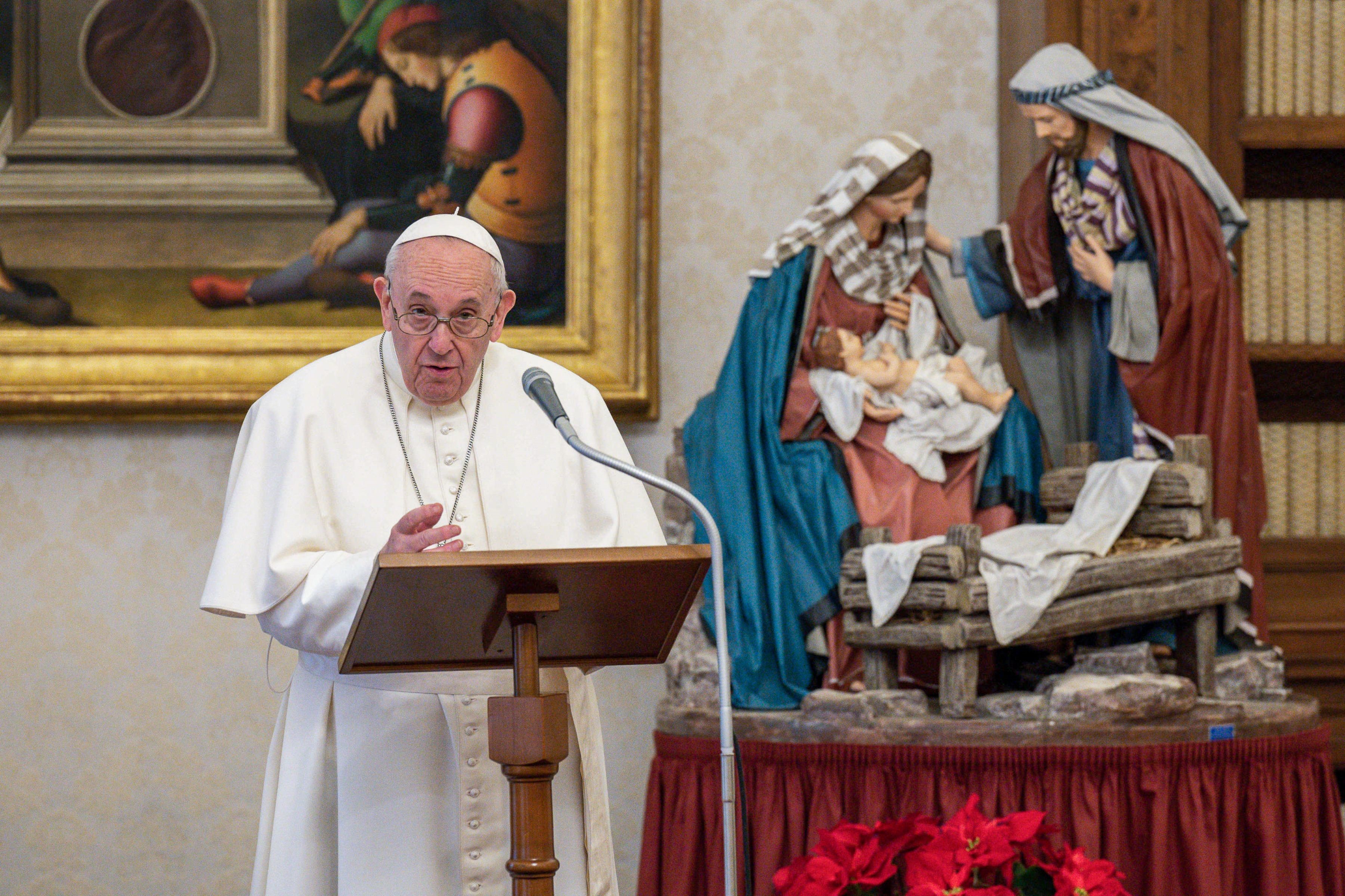 El Papa advirtió sobre la proliferación de las fake news. Foto: AFP